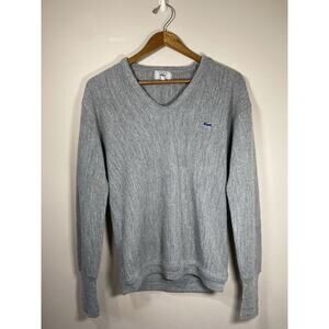 Lacoste Gray V-Neck Sweater